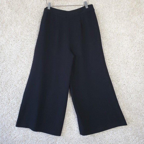 Madewell Women Wide Leg Cropped Crepe‎ Pants Size 6 Pull On Office Minimalist - Picture 6 of 16